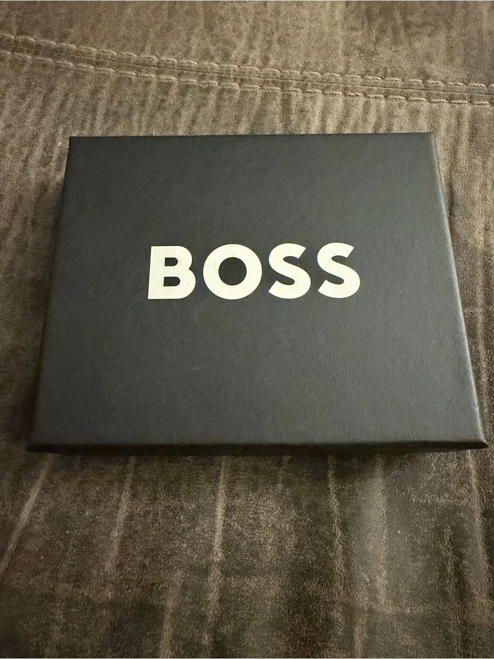 Boss Black and Red Leather Double Billfold Wallet